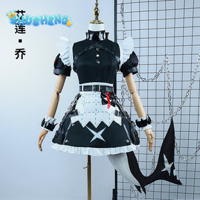 Zenless Zone Zero Ellen Joe Cosplay Costume Wig Maid Dress Uniform Earring Victoria Housekeeping New Halloween Party Women