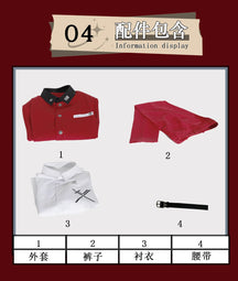 The Hundred Line -Last Defense Academy- Tsukumo Ima Cosplay Costume Shirt pants jacket belt set Halloween new men women uniform