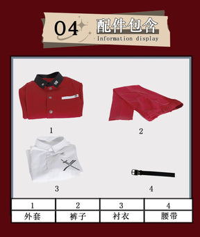 The Hundred Line -Last Defense Academy- Tsukumo Ima Cosplay Costume Shirt pants jacket belt set Halloween new men women uniform