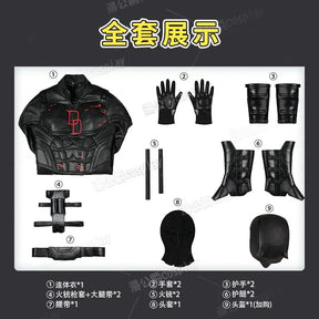 Daredevil  Cosplay Costume Uniform Halloween Carnival Party Christmas Play Role Clothes Clothing for Women Men