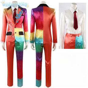 Anime Ensemble Stars Nice Arneb Thunder Cosplay Costume Colorful personalized suit shirt tie pants set Halloween party uniform