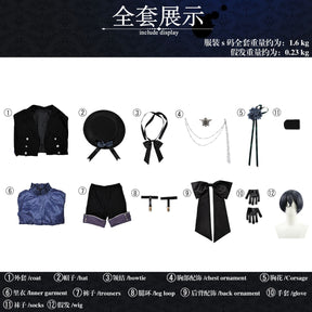 Black Butler Ciel Phantomhive Cosplay Costume Elegant Victorian Gothic Devil Uniform for Anime Conventions Carnival Theme Partie