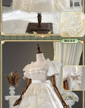 Eurydice Little Girl Cosplay Game Identity V Costume Girl Memory Alice Dress Headgear Wig Set Halloween Party Outfit Women