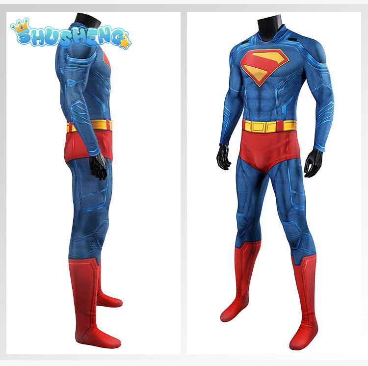 SuperMan Cosplay 3D Printed Zentai Bodysuit Superman Clark Kent Spandex Outfit Cosplay Halloween Costume