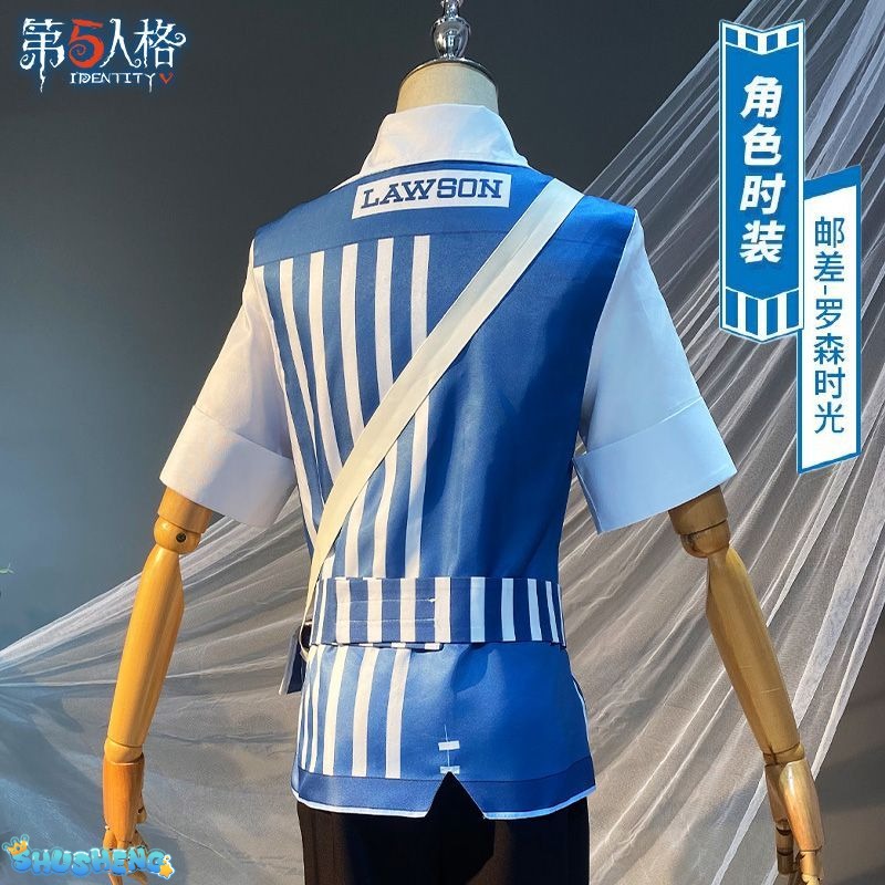 Game Identity V Cosplay Costumes Postman Victor Grantz Cosplay Costume Survivor Uniform Suits Clothes Blue Uniform