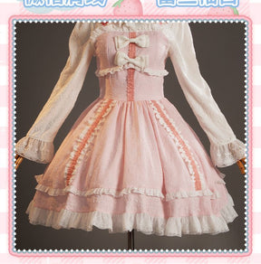 Gokou Ruri Cosplay Girls Dress for Halloween Christmas Festival Party Sweet Dress Women's Role Playing Princess Bow Dress