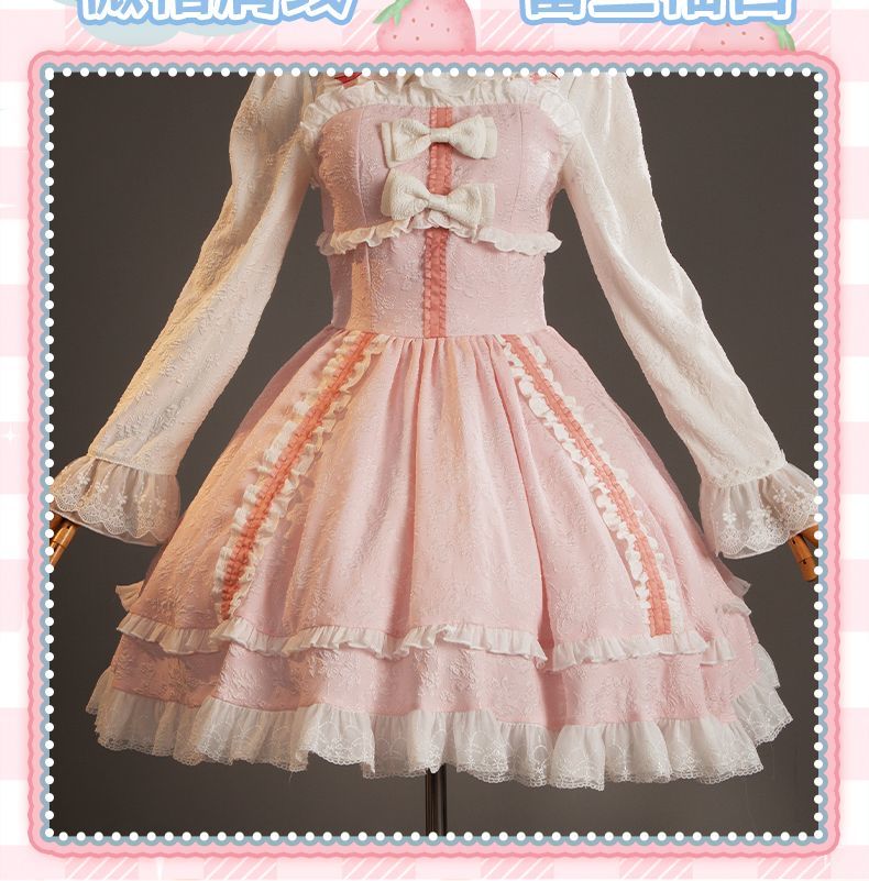 Gokou Ruri Cosplay Girls Dress for Halloween Christmas Festival Party Sweet Dress Women's Role Playing Princess Bow Dress