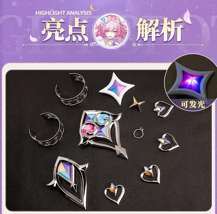 Shusheng-R Honkai: Star Rail Cyrene Women Elegant Dress Uniform Cosplay Costume Headwear props Halloween Party Role Play Outfit