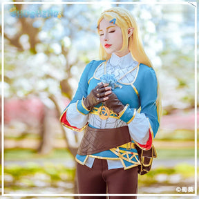 Game Princess Zelda Cosplay Costume Halloween Roleplay Masquerade Woman Accessories Wig Ears Complete Set