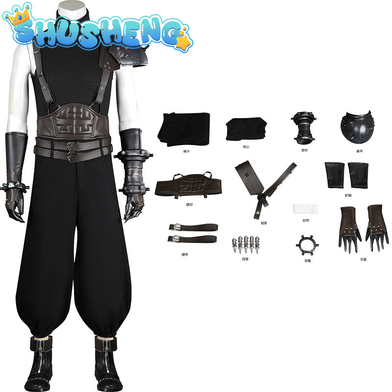 Game Final Fantasy VII Cloud Strife Cosplay Costume  Outfits Uniform Full Suit Halloween Party Costumes