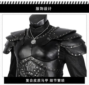 Witcher 3:Wild Huntc Geralt Cosplay Geralt Costume Handsome leather men set accessories props complete Halloween party uniform