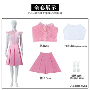 Wicked Glinda Elphaba Cosplay Witches Costumes Clothes Movie Party Role-playing Pink Suit Black Cape Dress Ball Gown Robe Hat