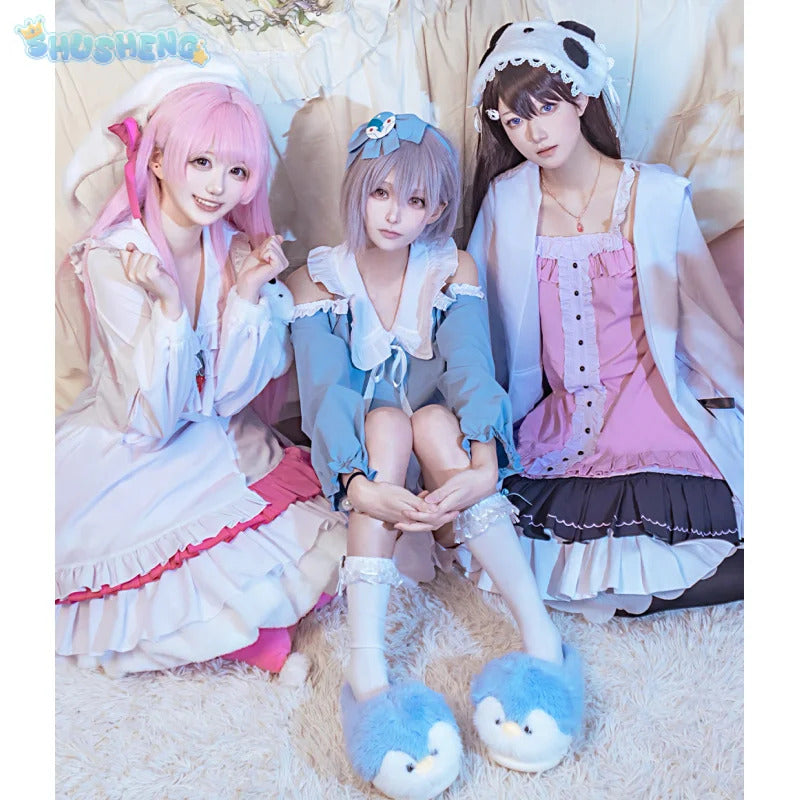 Taki Shiina Anon Chihaya Takamatsu Tomori Bang Dream!Cosplay Costume Halloween sleepwear party dress socks accessories prop set