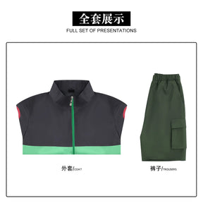 Anime Sakamoto Days Heisuke Mashimo Cosplay Costume Black Green Jacket Pants Halloween Party for Women Men Props Carnival