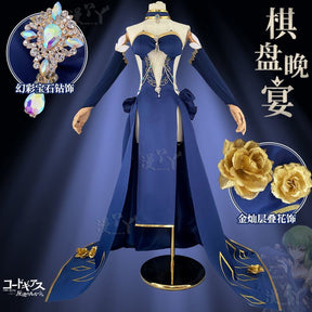 C.C. Cosplay Lelouchh Chessboard Party Gown Mahjongg Soul CC Lelouchh Cosplay Costume