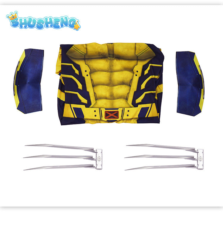 New Movie Wolverine Cosplay Costume Jumpsuit Vest Gloves Belt Wolf Steel Claw For Men Custom Made