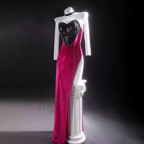 Shusheng-R Anime Hazbin Hotel Angel Dust Sequin Velvet Dress Cosplay Costume XS-XXXL