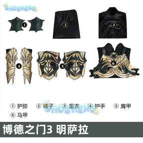 Game Baldur's Gate 3 Minthara Cosplay Costume Women Leathe Battle Suit with Accessories Halloween Carnival Party Outfits