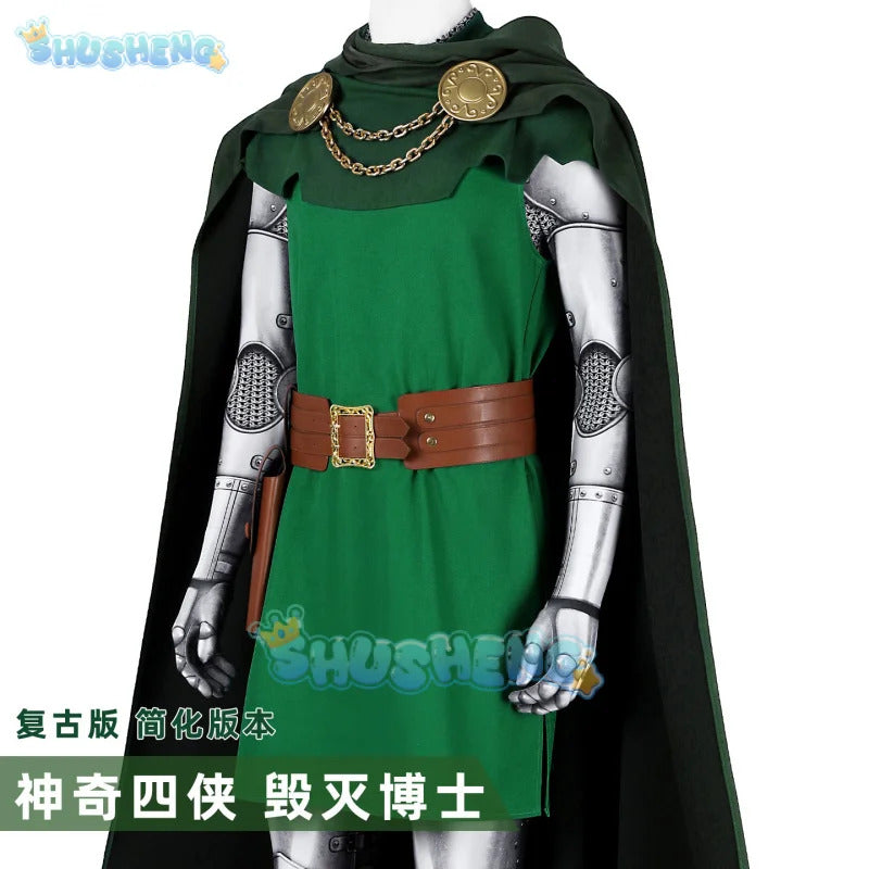 Fantastic Four Doctor Doom Cosplay Costume Uniform Halloween Carnival Party Christmas Play Role Clothes Clothing