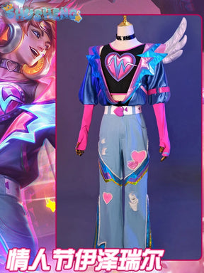 LOL Ezreal Valentine's Day Women Cosplay Costume Cos Game Anime Party Uniform Hallowen Play Role Clothes Clothing