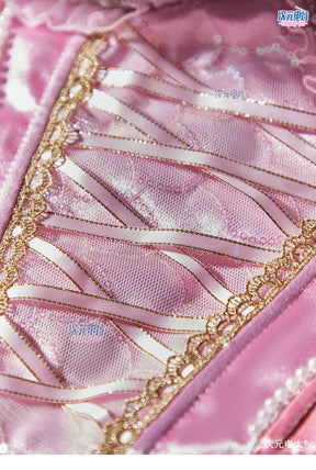 Shusheng-R Anime The Mermaid Princess Gorgeous Pink Lolita  Dress Cosplay Costume S-L