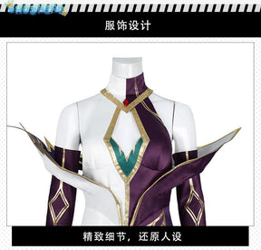 Game LOL Morgana Cosplay Costume Dress Set Women Coven Morgana Fashion Dress With Accessories Outfits Halloween Costume