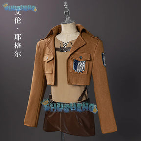 Attack on Titan‌ Eren Mikasa Levi Armin Hange Historia Reiss Cosplay Costume Scout Regiment‌ Uniform Halloween Carnival Party