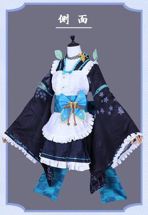 Anime Virtual Idol Pomu Rainpuff Cosplay Costume NIJISANJI EN Lazulight Member Maid Attire Lolita Woman Kawaii Party Suit