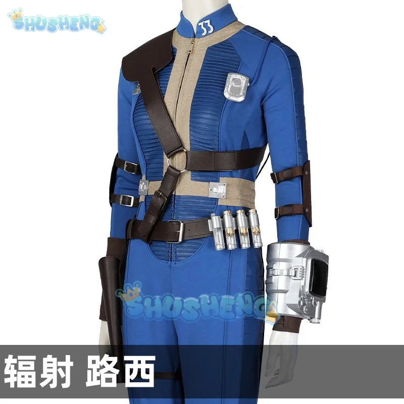 Lucy MacLean Cosplay Costume Fallout Season 1 Vault 33 Female Male Survivor Suit Jumpsuit Uniform Halloween Party Women Men Props