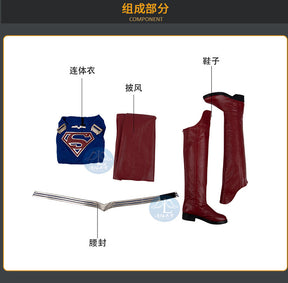 Superhero Cosplay Blue Bodysuit SuperWomen Zentai Costumes Womloak SuperGirl Cos Jumpsuit Rompers Aldult Outfits Role Play