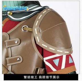 Kingdom Cosplay Disguise Link Hylian Cosplay Costume Hylian Tunic Hood Design Outfit and Accessories Custom Size for Man