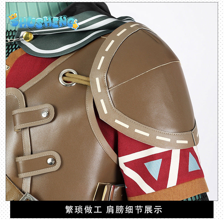 Kingdom Cosplay Disguise Link Hylian Cosplay Costume Hylian Tunic Hood Design Outfit and Accessories Custom Size for Man