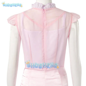 Glinda wicked cosplay costume disguise for adult women pink dress CTX female dresses fantasy outfit Halloween carnival suit