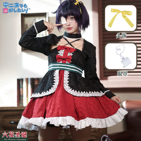 Love, Chunibyo & Other Delusions Takanashi Rikka Cosplay Costume Gothic Dress Wig hat eye mask socks Halloween sweet girl uniform