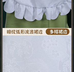 New Mikuu Matcha Sakura Green Cosplay Costume Parfait Apron Long and Wide Sleeved Dress Girl Kimono Wig Women Birthday Party Gift