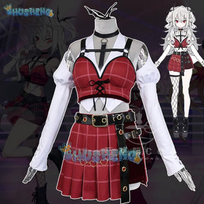 Shusheng Sanya Cosplay Anime VTuber Costume Sweet Lovely Singing Suit Uniforms Full Set Halloween Party Role Play Clothing S-XL