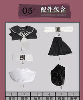 Tsukumo Kako Cosplay The Hundred Line -Last Defense Academy- Costume Halloween Women JK Uniform Coat Short Skirt Belt Tie Set