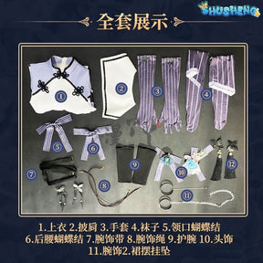 Vtuber Seren Azuma Game Suit Sweet Lovely Uniform Cosplay Costume Halloween Party Role Play Outfit Women