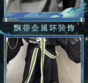 Xiao Game Genshin Impact Subduing demons Xiao Cosplay Costume Coat props accessories Ring tattoo handsome Halloween party set