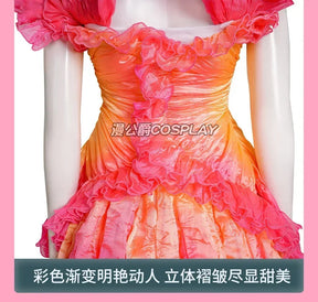 Wicked‌ Cosplay Costume Gradient Dress Uniform Halloween Carnival Party Christmas Play Role Clothes Clothing for Women