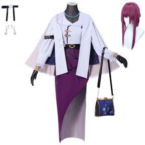 Kafka Honkai Star Rail Fanart Kafka Qipao Dress Cheongsam Cosplay Costume Canival Halloween Role Play Outfits