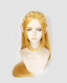 Game Princess Zelda Cosplay Costume Halloween Roleplay Masquerade Woman Accessories Wig Ears Complete Set