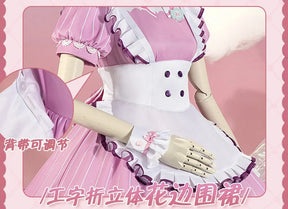 LoveLive!Superstar!!Uehara Ayumu Ruby Kurosawa Wakana Shiki Cosplay Costume Socks Apron Tie Hair Clip Wig Halloween Maid Set