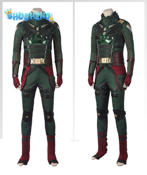 The Boys Season 3 Soldier Boy Cosplay Costume Adult Men Leather Green Superhero Battle Suit Outfit Halloween Role Play Costumes