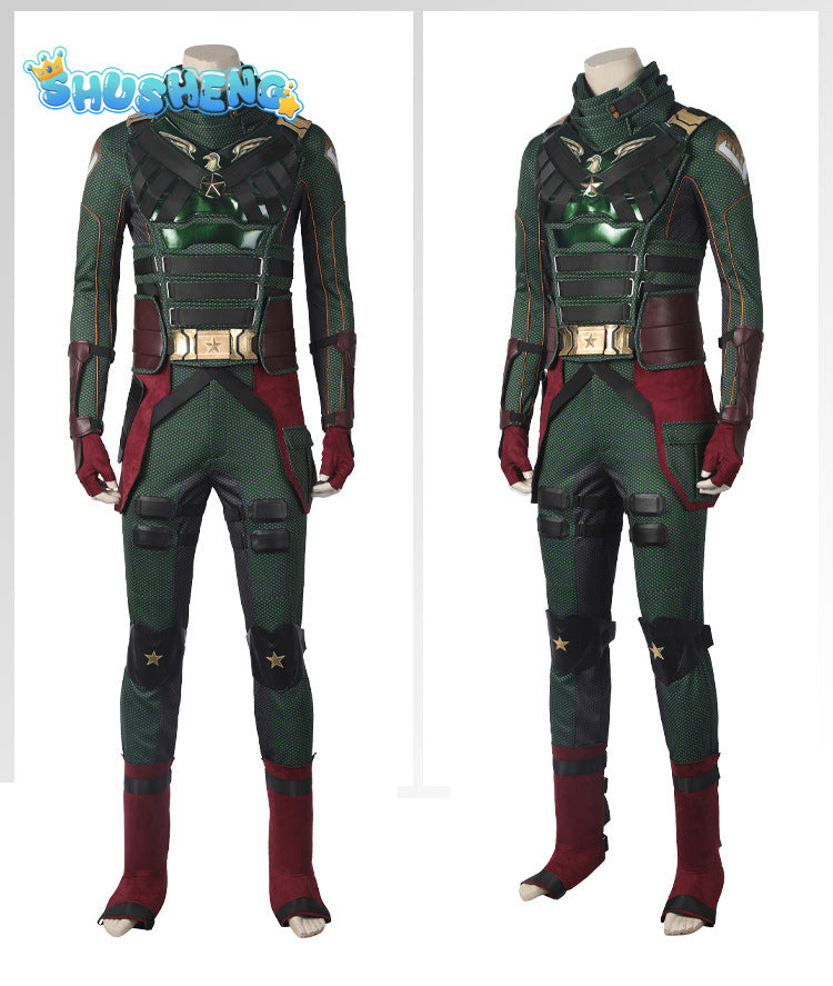 The Boys Season 3 Soldier Boy Cosplay Costume Adult Men Leather Green Superhero Battle Suit Outfit Halloween Role Play Costumes