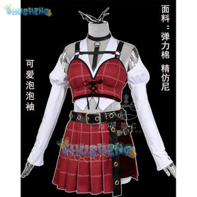 Shusheng Sanya Cosplay Anime VTuber Costume Sweet Lovely Singing Suit Uniforms Full Set Halloween Party Role Play Clothing S-XL