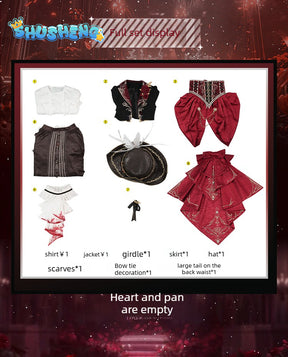 Game Cosplay Series: Love and Deepspace-Silver-winged Demon/Crimson Moon Pact（heroine） Cosplay Costume full set Shushengcos