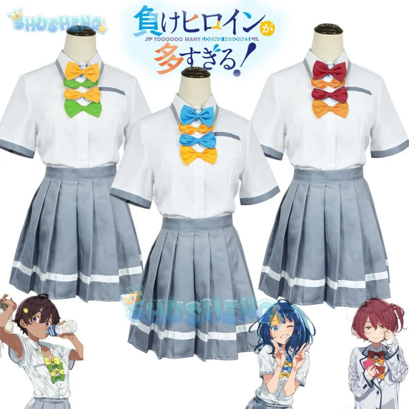 Anime Makeine Too Many Losing Heroines Anna Yanami Cosplay Costume Chika Komari JK Skirt Lemon Yakishio Halloween for Women