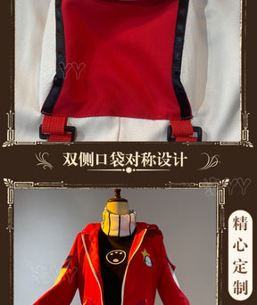 Prisoner Luca Balsa Cosplay Game Identity V Cosplay Costume Red Uniforms Coat Hat Wig Suits Party Play Clothes for Men Women
