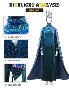 The Evil Queen Cosplay Costume Uniform Halloween Carnival Party Christmas Play Role Clothes Clothing for Women